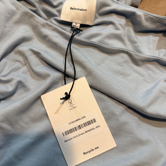 Reformation Benson Knit Dress Blue - Size S - Picture 4 of 6